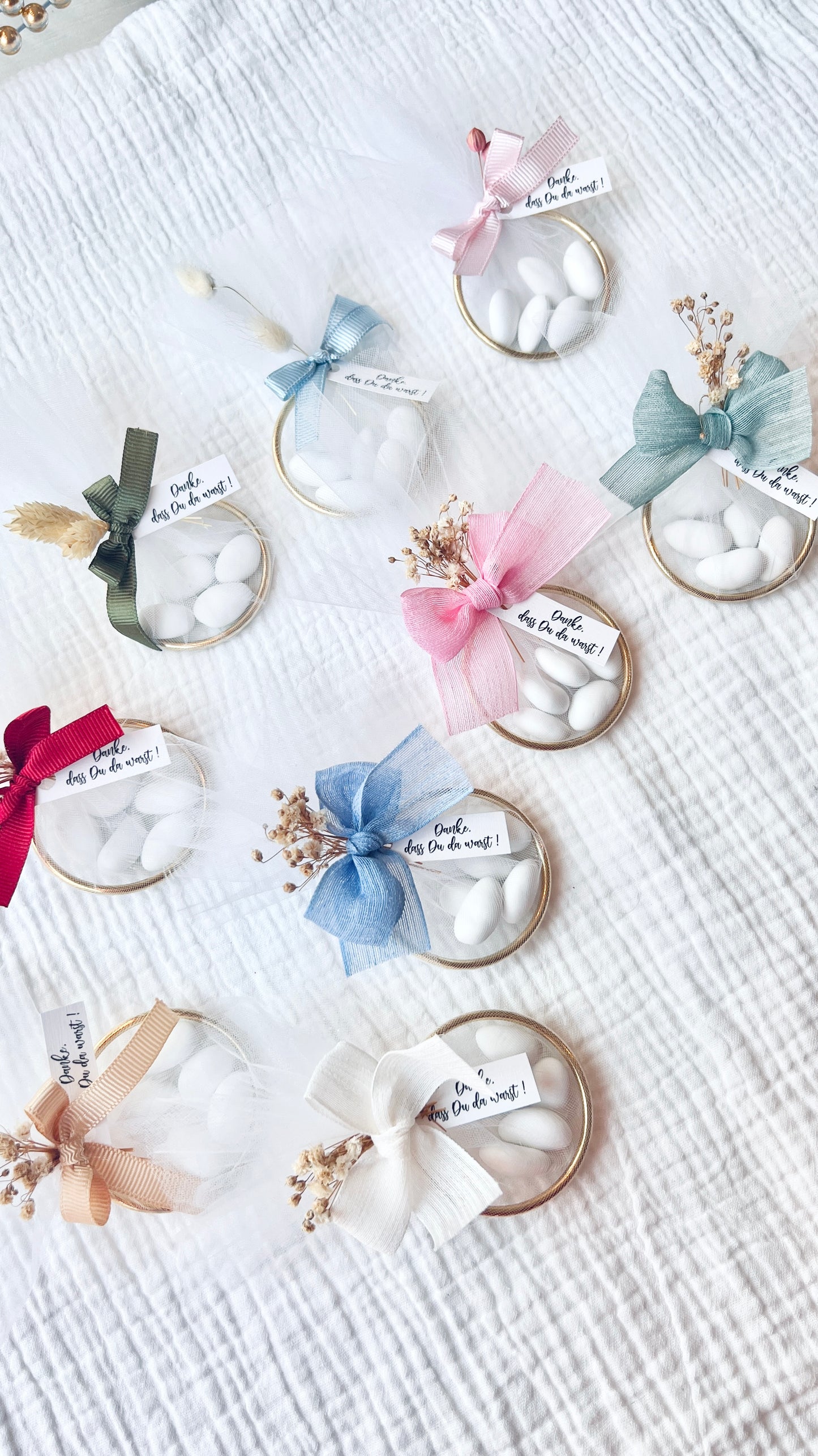 Hochzeitsmandeln im Ring personalisiert