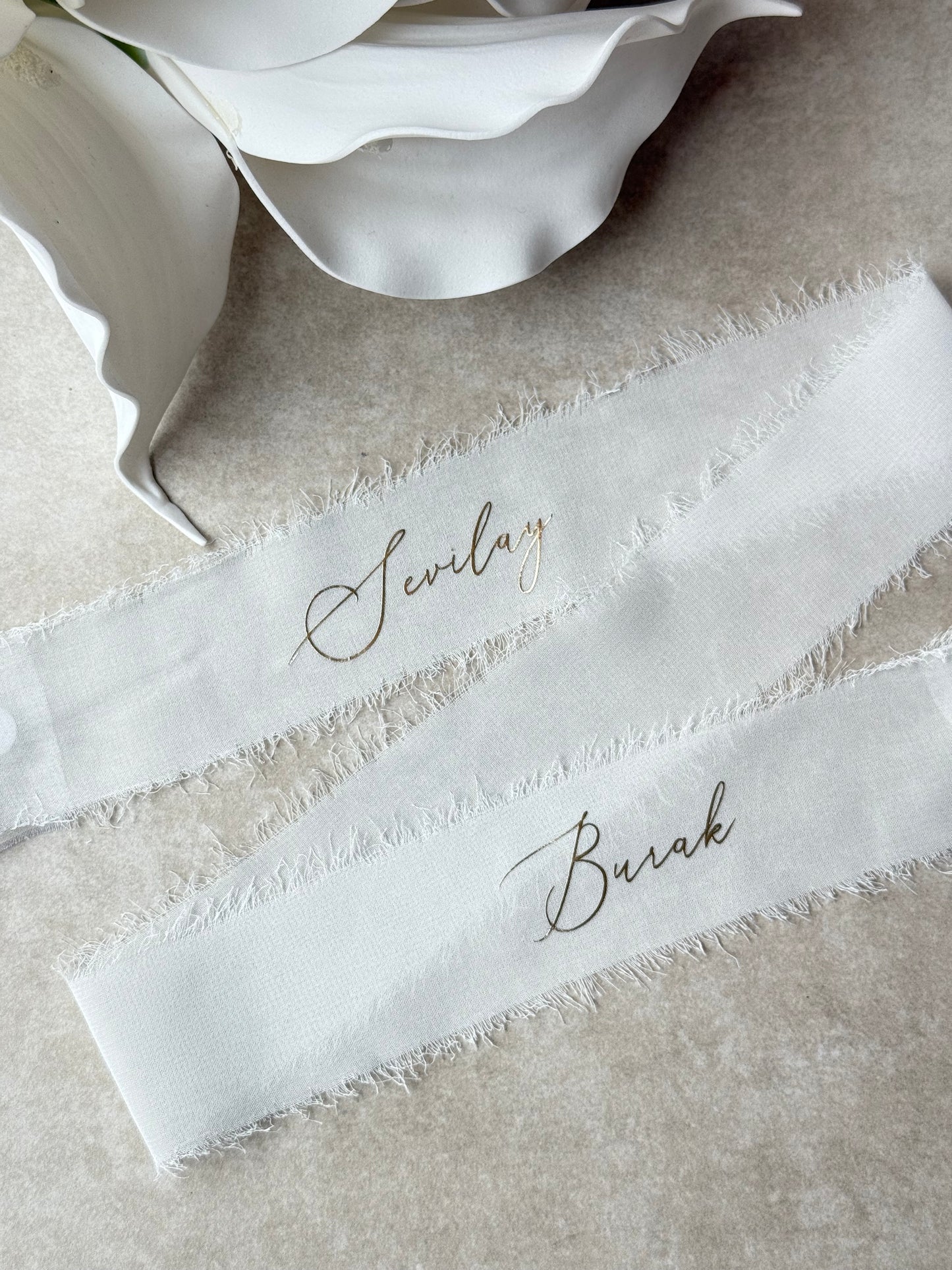 Personalisiertes Ringband aus Chiffon