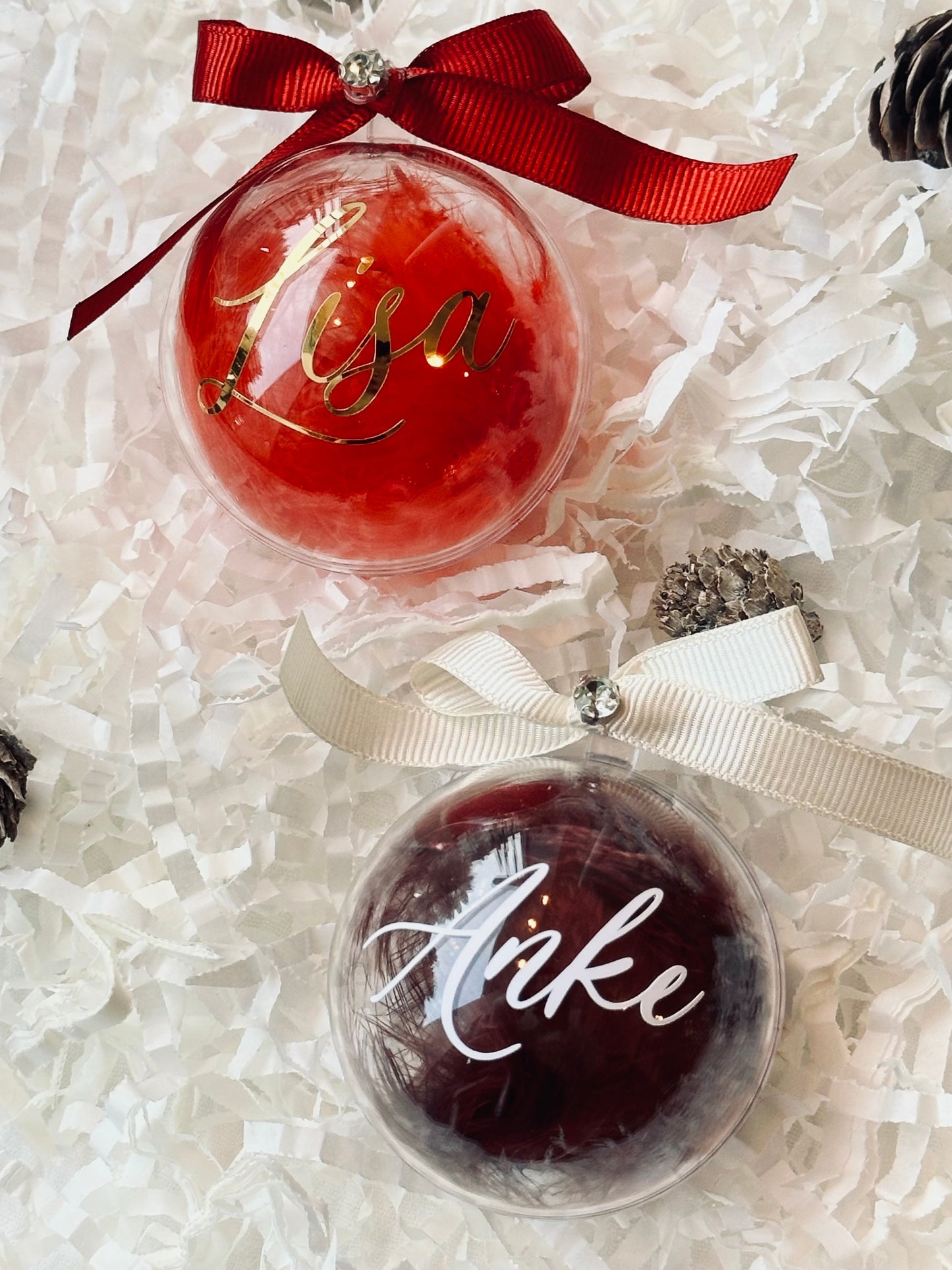Personalisierte Christbaumkugeln