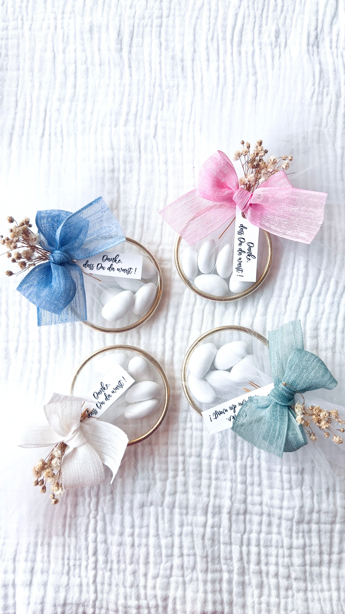 Hochzeitsmandeln im Ring personalisiert