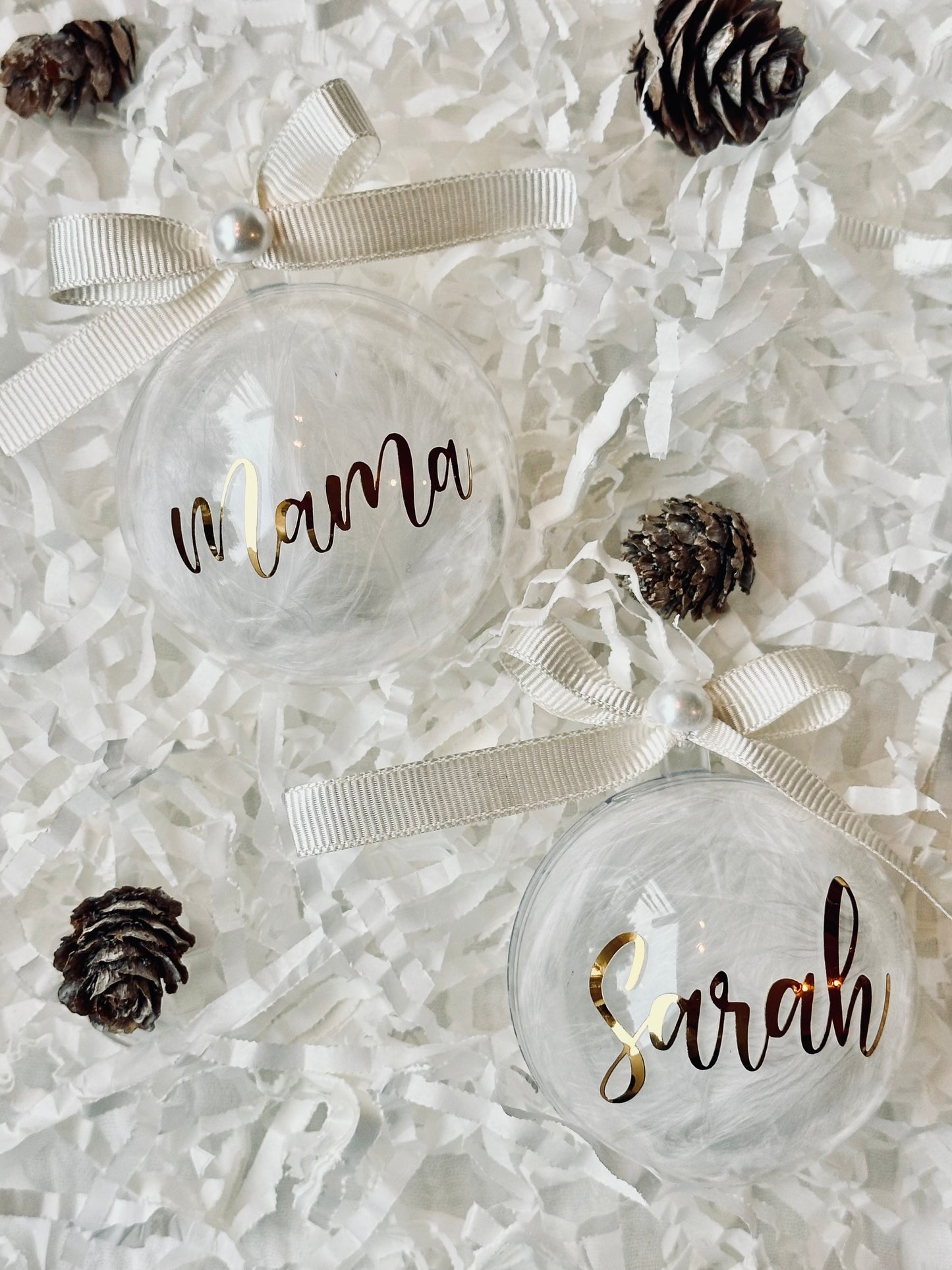 Personalisierte Christbaumkugeln