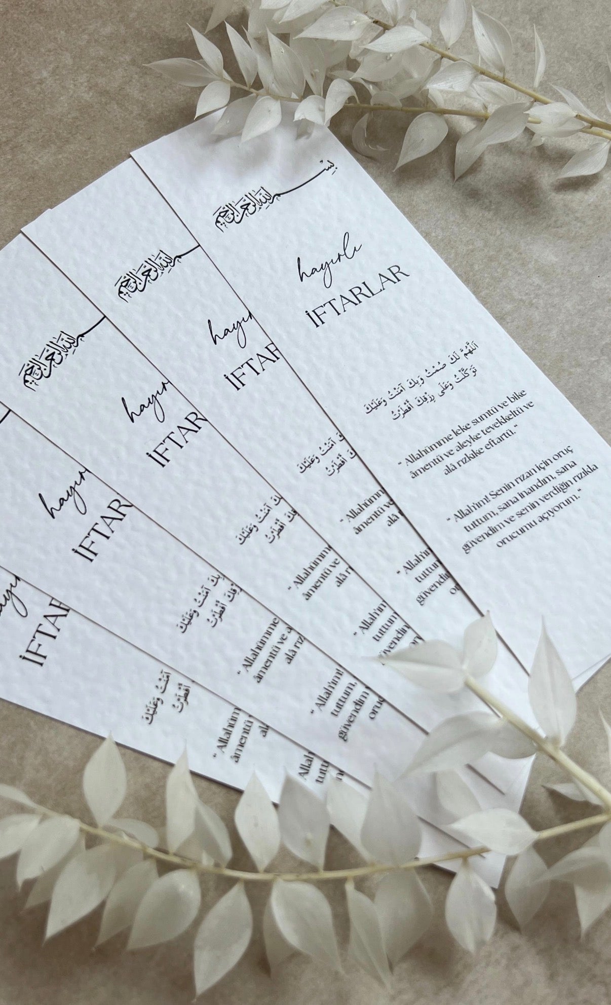 Iftar Karten für die Tischdeko an Ramadan