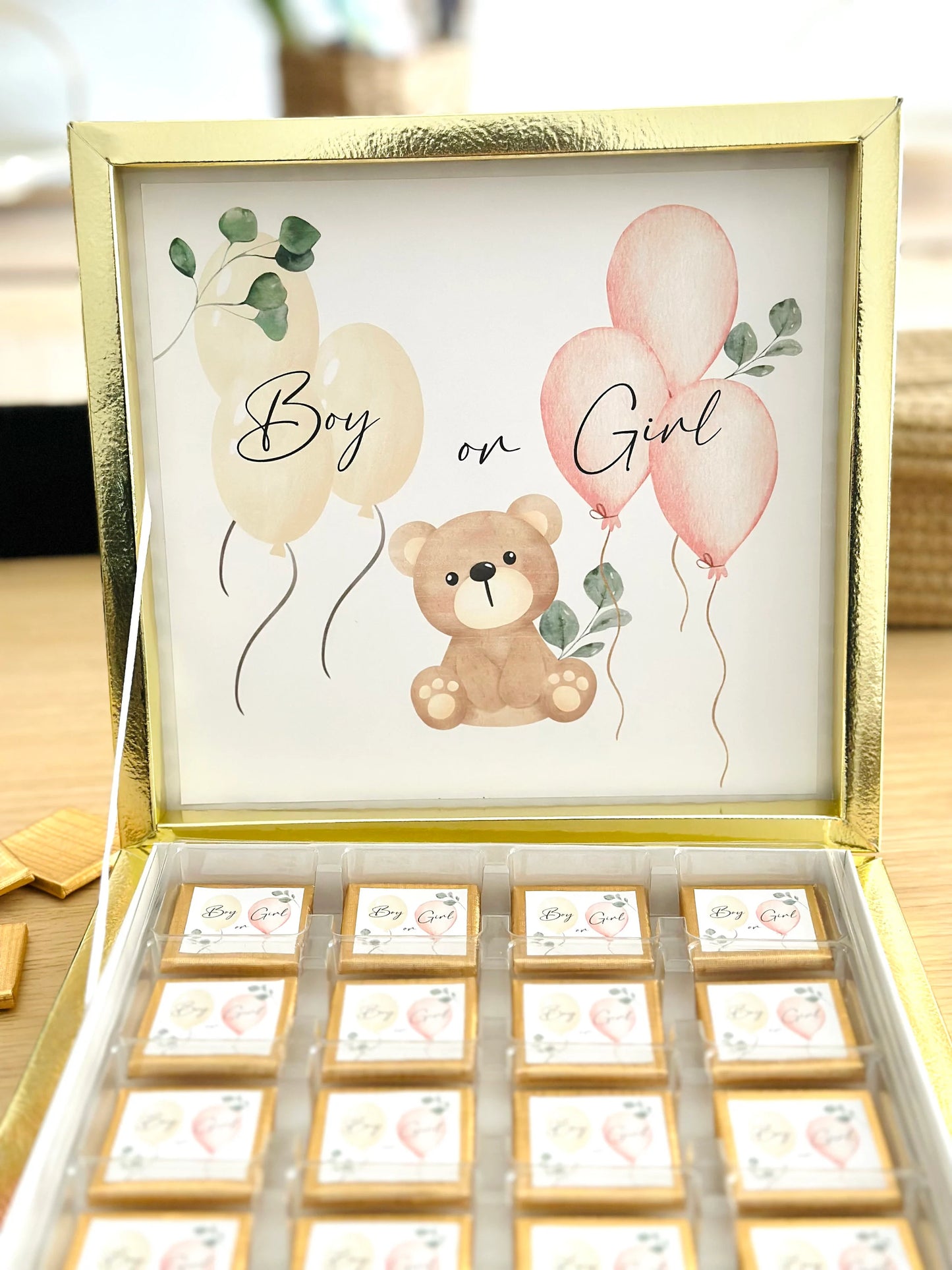 Schokobox Gender Reveal, Baby Birthday, Taufe, Sünnet, Mevlüt