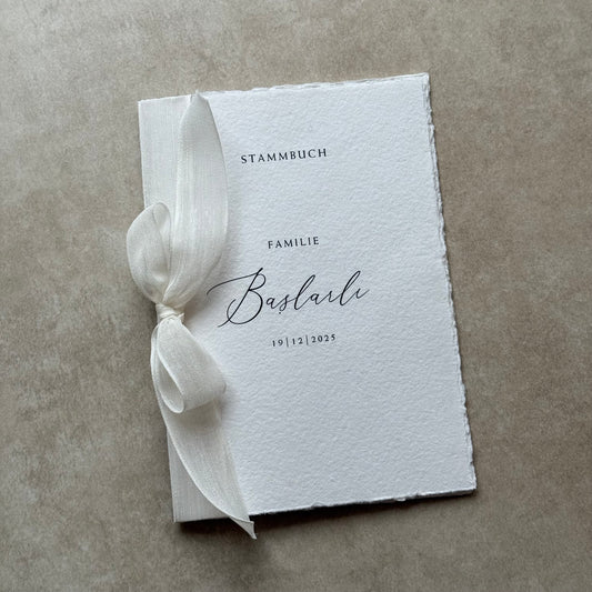 Personalisiertes Stammbuch Hochzeit aus Büttenpapier | Hochzeitsbuch | Erinnerungsbuch | A4 und A5 | Hochzeitsgeschenk | Ausfüllbuch | Atelza