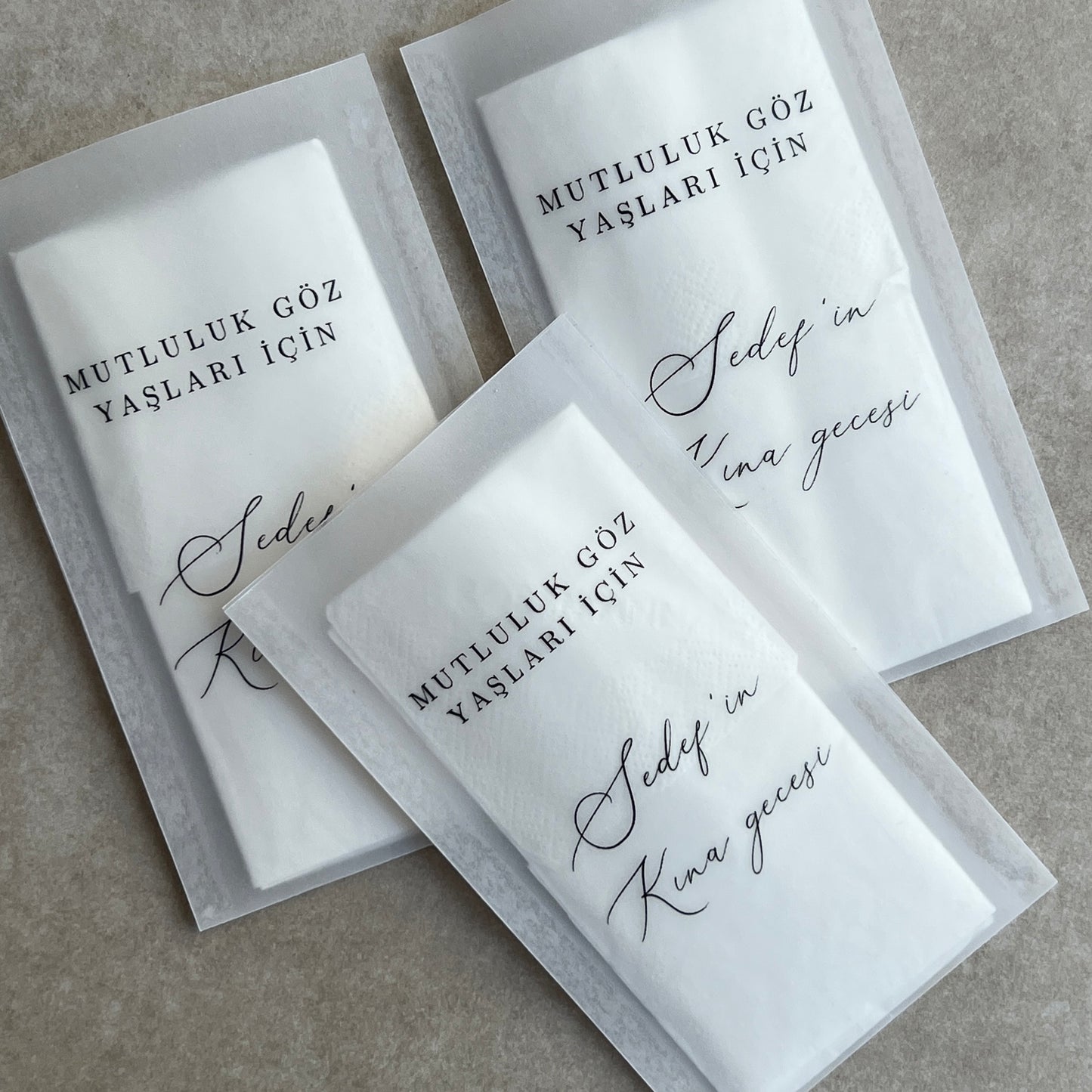 Personalisierte Taschentücher, Für die Freudentränen, For your happy tears, Hochzeit, Standesamt, Trauung, Taufe, Henna, Kına, Geburtstag