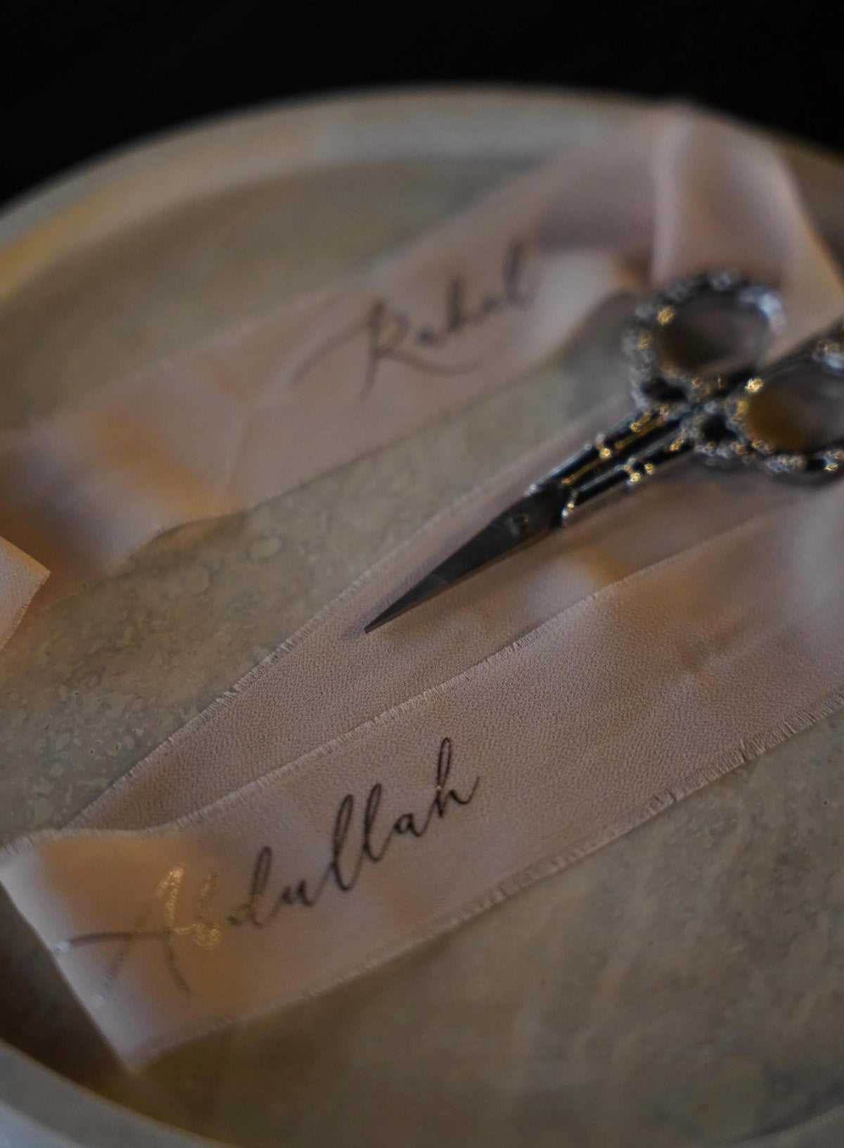 Personalisiertes Ringband aus Chiffon