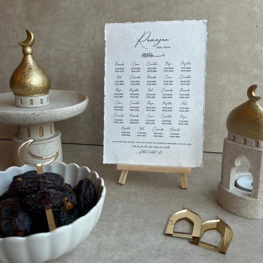 Fastenkalender / Ramadan Takvim aus Büttenpapier